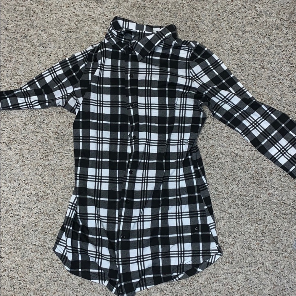 black and white flannel